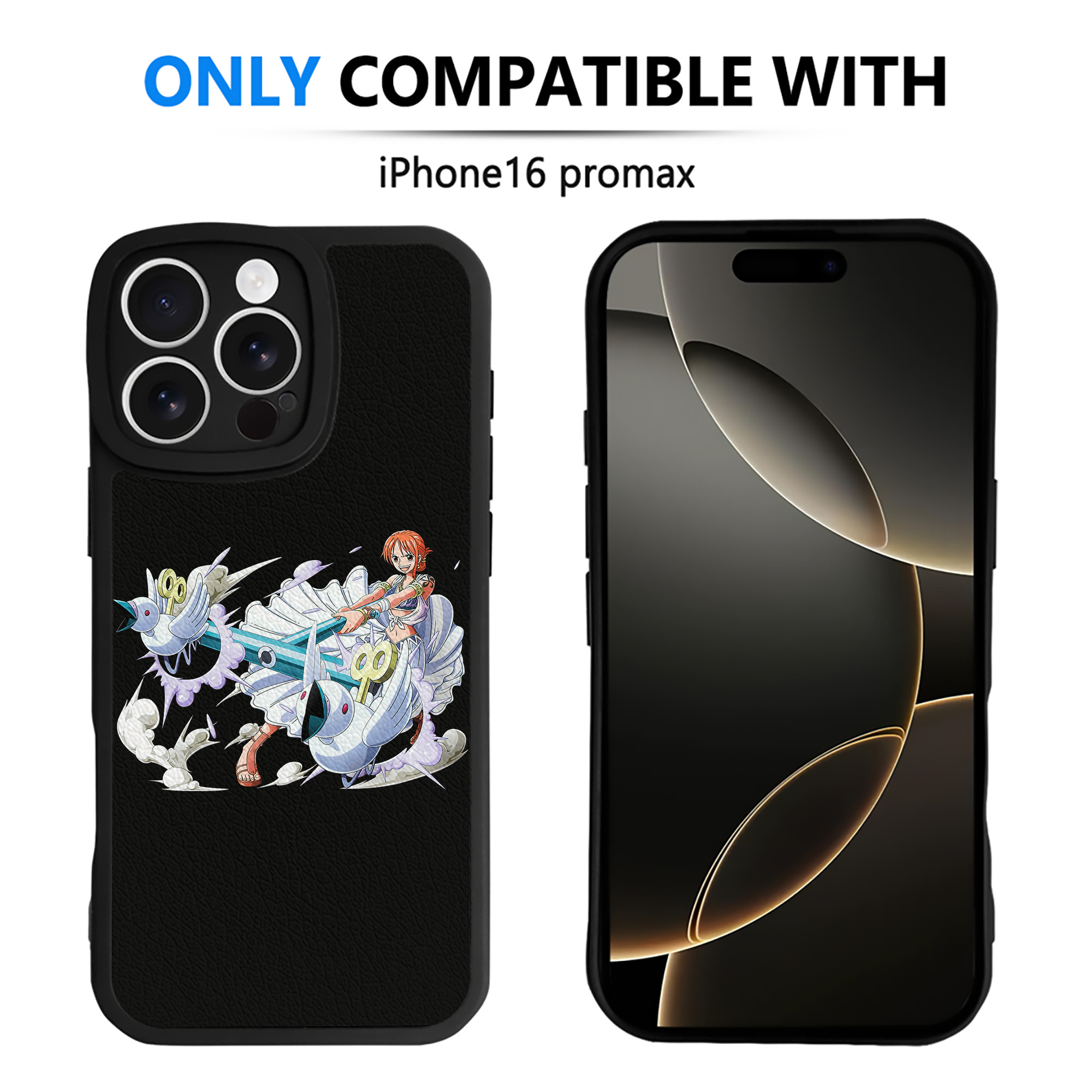（画像用） ワンピース ナミ ONE PIECE Nami 【iPhone 16シリーズ対応】シリコンスマホケース（レザー調） 材質：シリコン